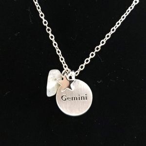 Gemini Zodiac Gemstone Constellation Necklace